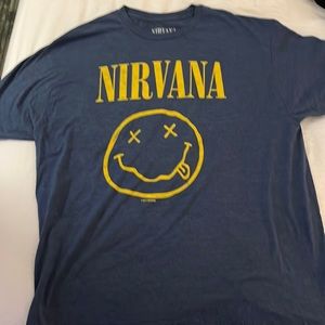 2XL Nirvana T-shirt. Heather blue.